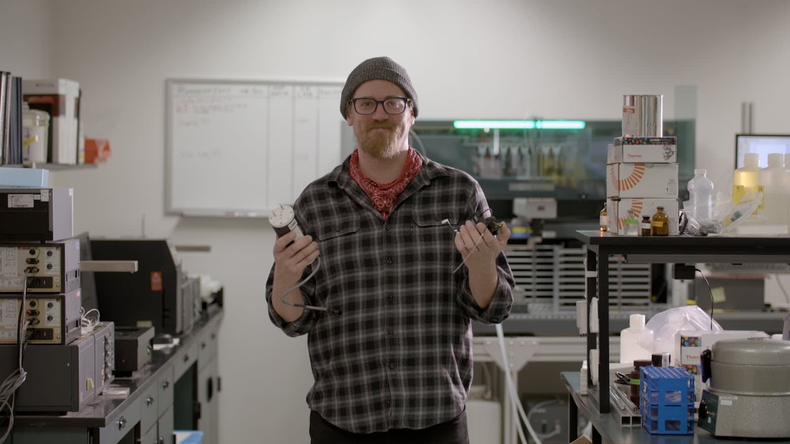 Whitney Menzel in his lab