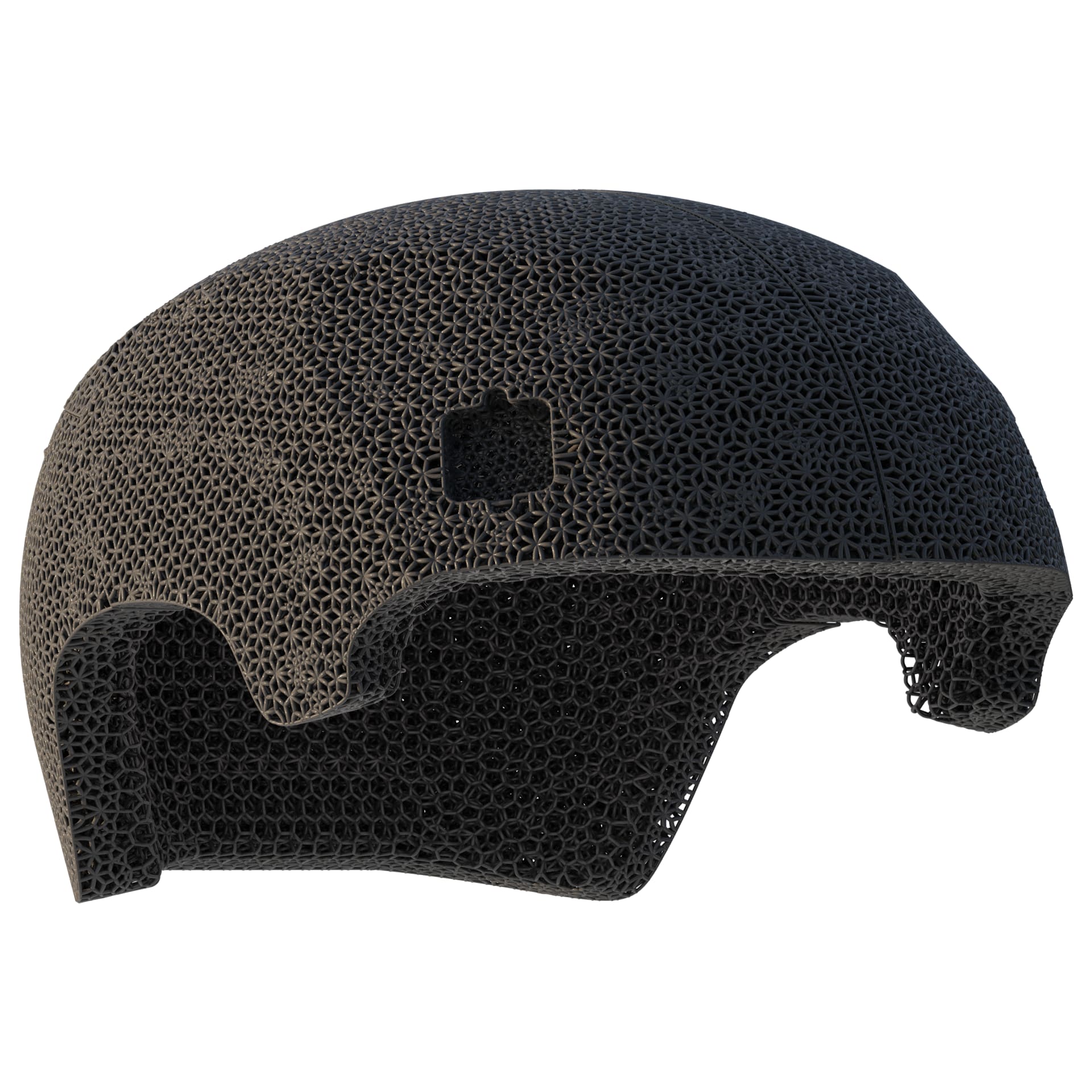 Inner latticed liner of a riding helmet