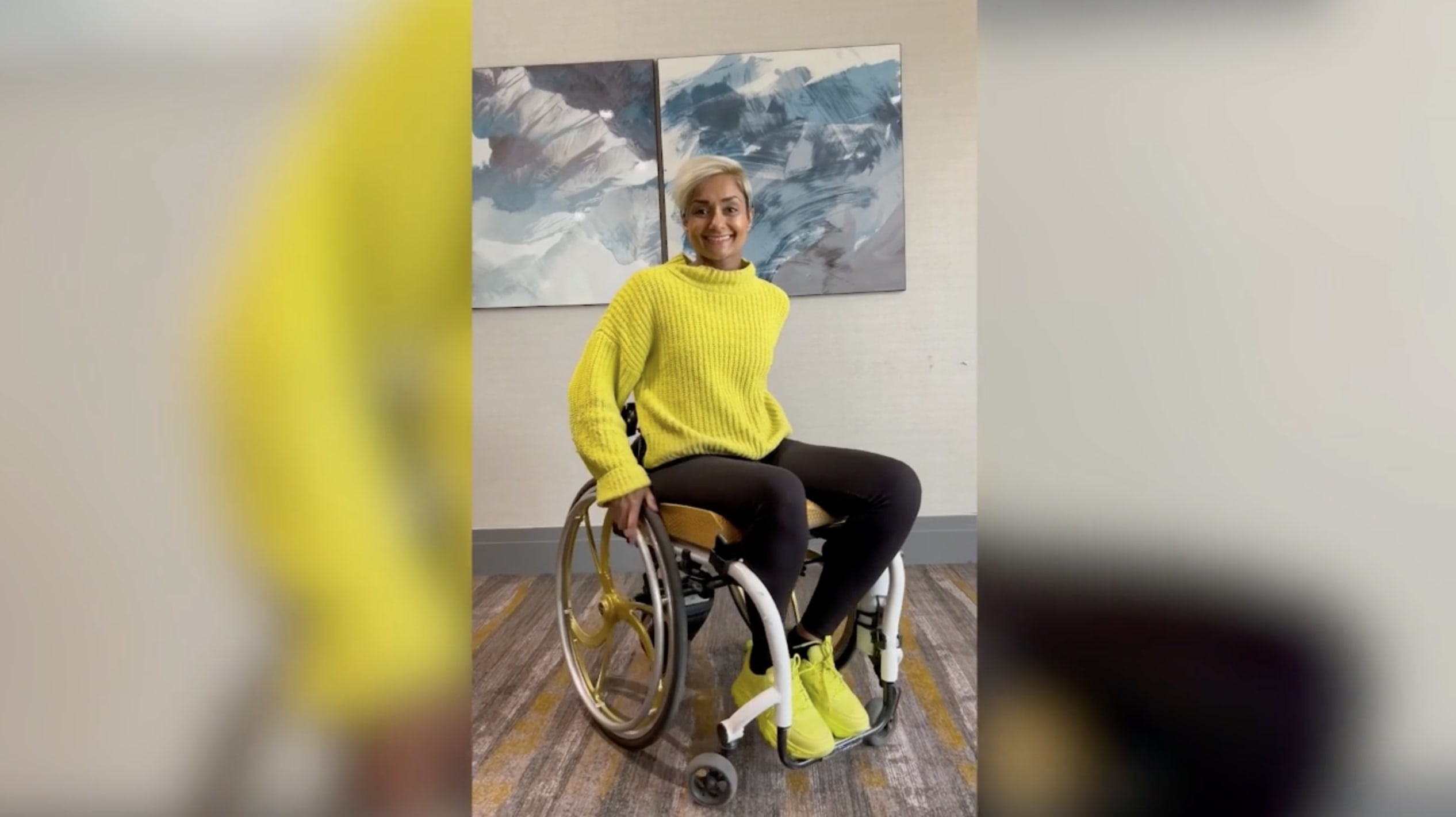 Sitting in a Tarkka wheelchair